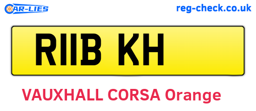 R11BKH are the vehicle registration plates.