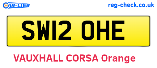 SW12OHE are the vehicle registration plates.