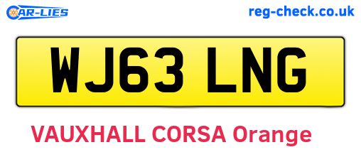 WJ63LNG are the vehicle registration plates.