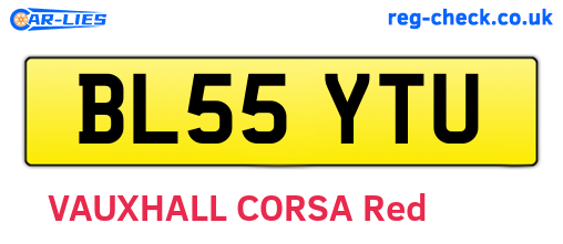 BL55YTU are the vehicle registration plates.
