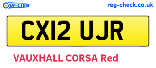CX12UJR are the vehicle registration plates.