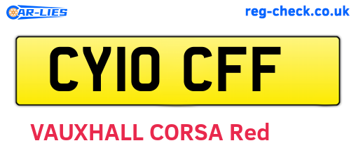 CY10CFF are the vehicle registration plates.