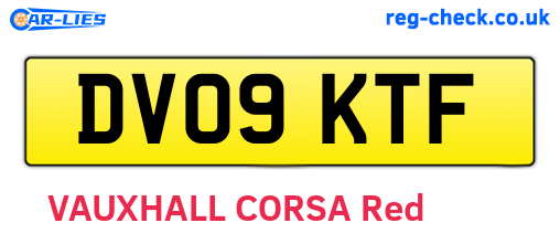 DV09KTF are the vehicle registration plates.