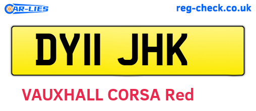 DY11JHK are the vehicle registration plates.