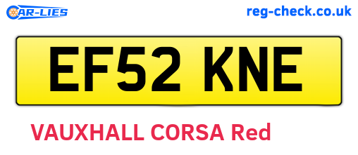 EF52KNE are the vehicle registration plates.