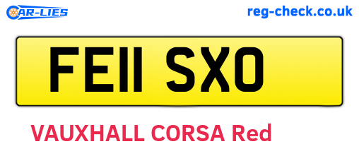 FE11SXO are the vehicle registration plates.