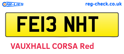 FE13NHT are the vehicle registration plates.