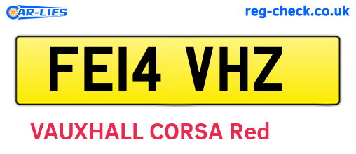 FE14VHZ are the vehicle registration plates.