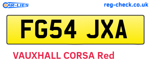 FG54JXA are the vehicle registration plates.