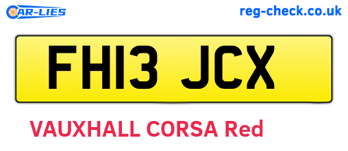 FH13JCX are the vehicle registration plates.