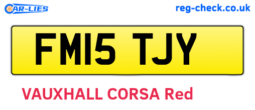 FM15TJY are the vehicle registration plates.
