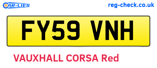 FY59VNH are the vehicle registration plates.