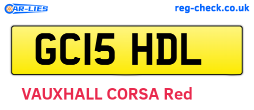 GC15HDL are the vehicle registration plates.