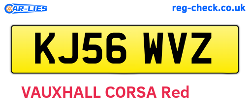 KJ56WVZ are the vehicle registration plates.