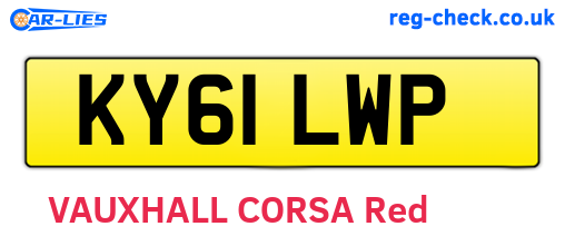 KY61LWP are the vehicle registration plates.