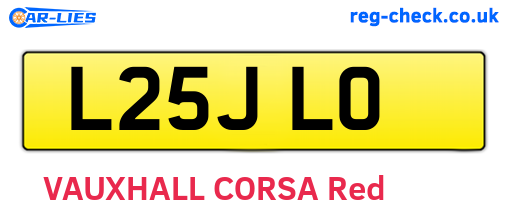 L25JLO are the vehicle registration plates.