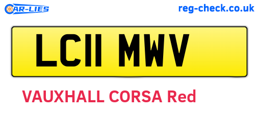 LC11MWV are the vehicle registration plates.