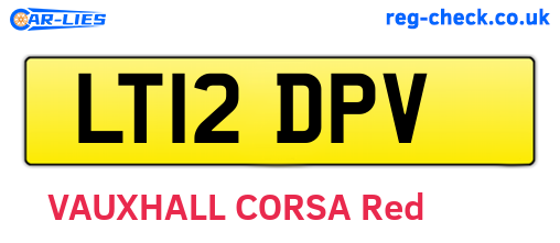 LT12DPV are the vehicle registration plates.