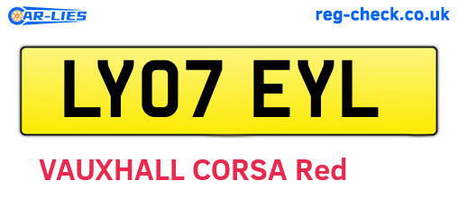 LY07EYL are the vehicle registration plates.