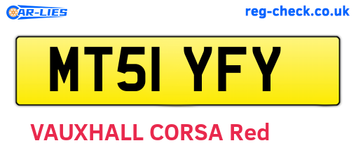 MT51YFY are the vehicle registration plates.