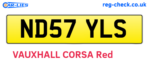 ND57YLS are the vehicle registration plates.