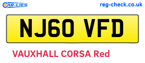 NJ60VFD are the vehicle registration plates.