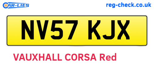 NV57KJX are the vehicle registration plates.