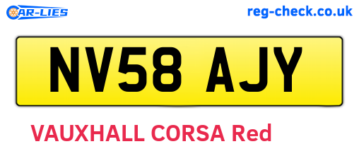 NV58AJY are the vehicle registration plates.