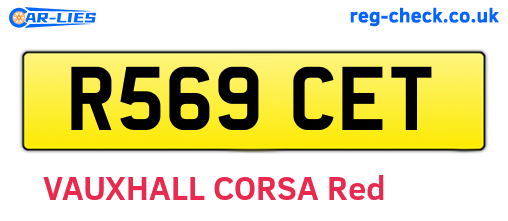 R569CET are the vehicle registration plates.