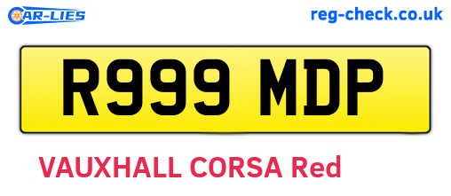 R999MDP are the vehicle registration plates.