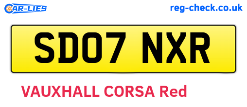 SD07NXR are the vehicle registration plates.