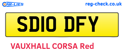 SD10DFY are the vehicle registration plates.