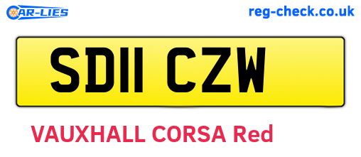 SD11CZW are the vehicle registration plates.