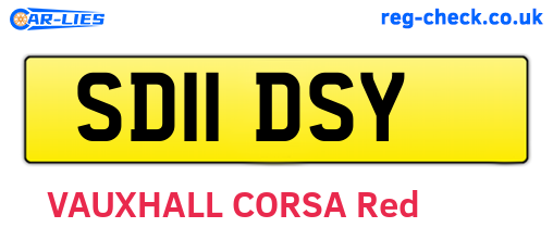 SD11DSY are the vehicle registration plates.