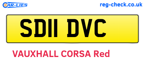 SD11DVC are the vehicle registration plates.