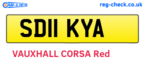 SD11KYA are the vehicle registration plates.