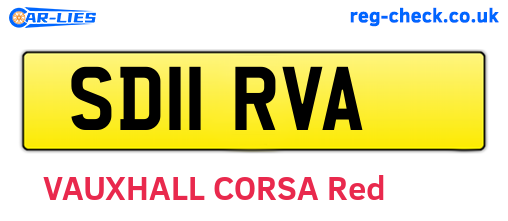 SD11RVA are the vehicle registration plates.