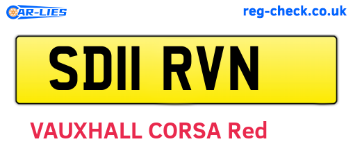 SD11RVN are the vehicle registration plates.
