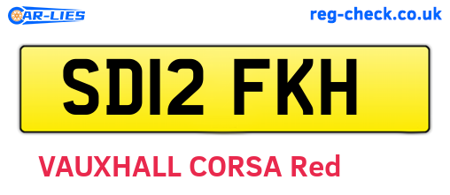 SD12FKH are the vehicle registration plates.