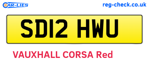 SD12HWU are the vehicle registration plates.