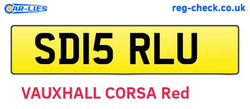 SD15RLU are the vehicle registration plates.