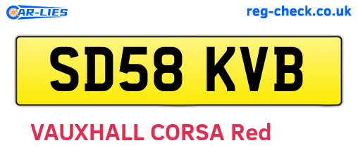SD58KVB are the vehicle registration plates.