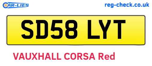 SD58LYT are the vehicle registration plates.