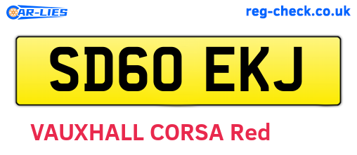 SD60EKJ are the vehicle registration plates.