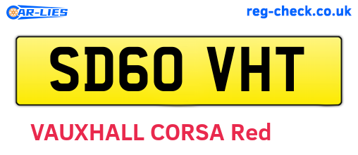 SD60VHT are the vehicle registration plates.