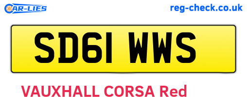 SD61WWS are the vehicle registration plates.