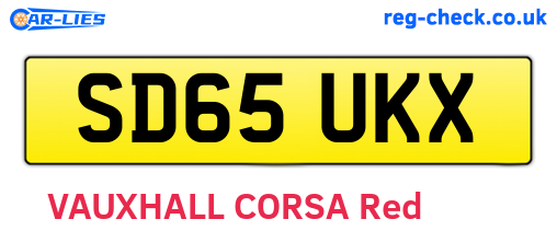SD65UKX are the vehicle registration plates.