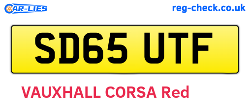 SD65UTF are the vehicle registration plates.