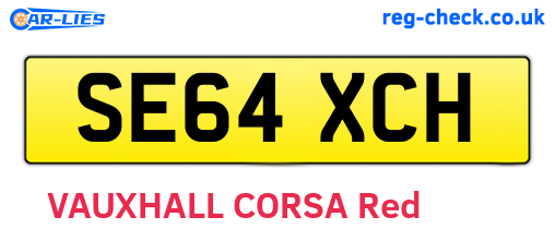SE64XCH are the vehicle registration plates.