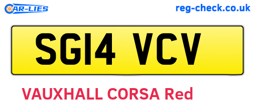 SG14VCV are the vehicle registration plates.